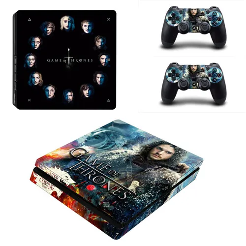 Игра престолов получил PS4 тонкий стикер кожи для sony playstation 4 консоли и 2 контроллеров PS4 тонкий стикер кожи наклейка - Цвет: YSP4S-3539