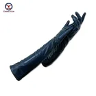 Зима Леди Мода Овчины Кожа Рукава Женщин Натуральной Кожи Рукавицы Женский Длинный Стиль Локоть Овчины zp002