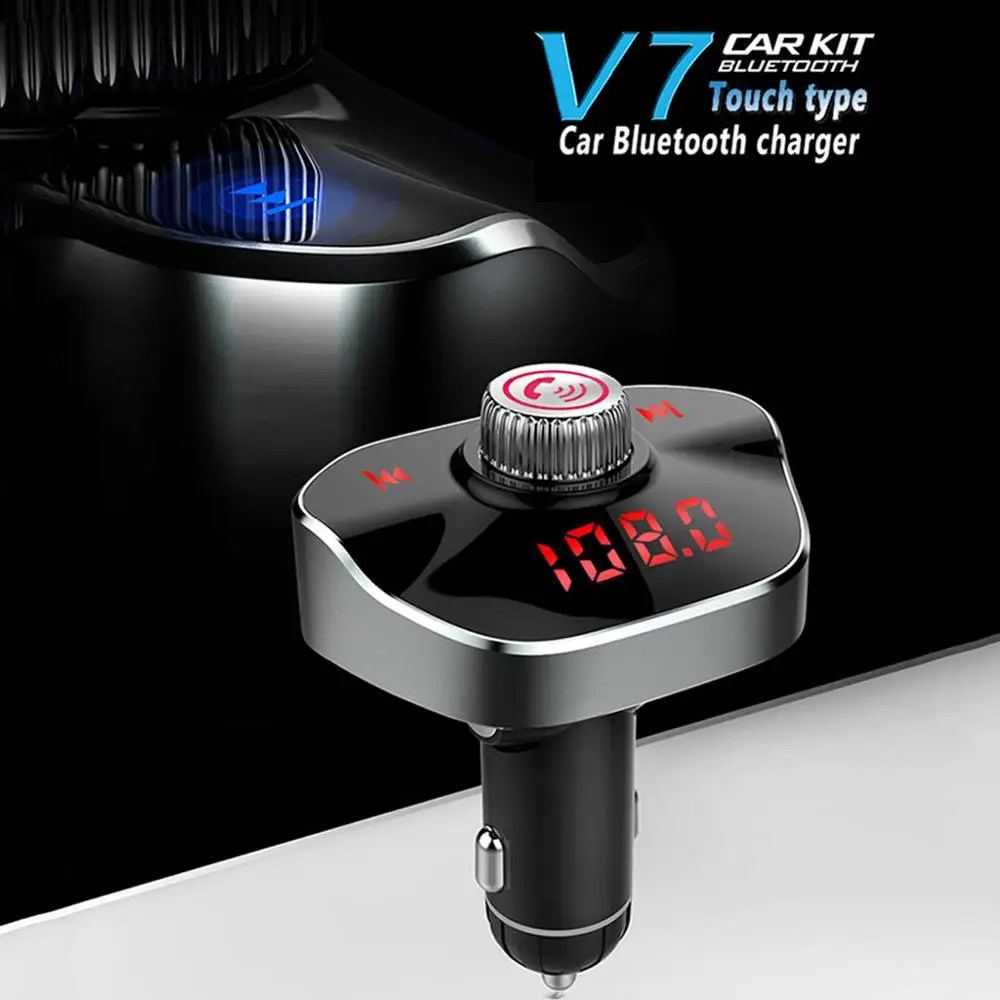 Mp3-плеер fm-передатчик 3.1A быстрое двойное зарядное устройство USB Bluetooth Handsfree LCD