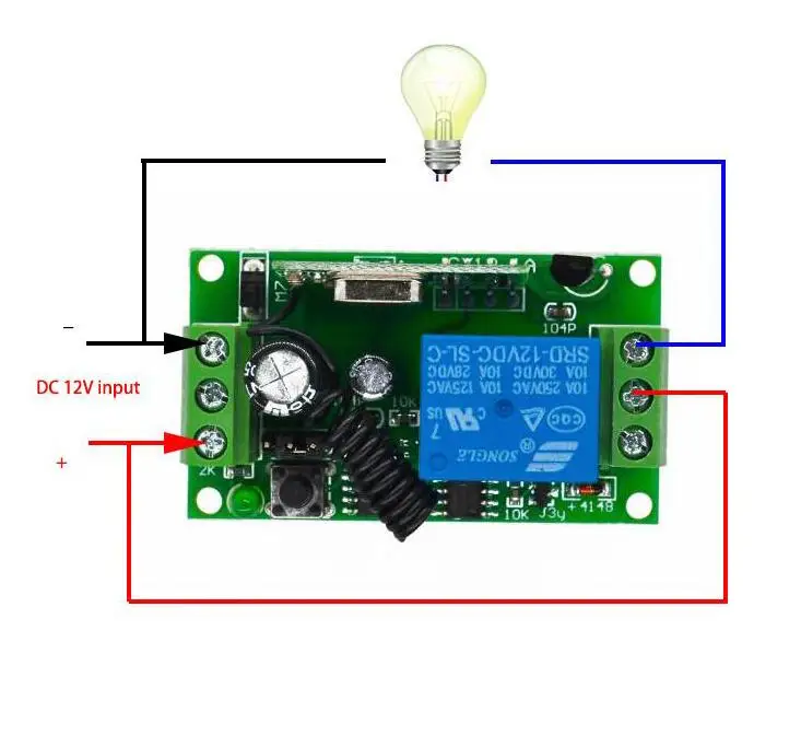 Умный дом DC 12V 1CH беспроводной пульт дистанционного управления реле 2