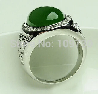 Бесплатная доставка кольцо на палец китайский зеленый Jade Jasper jadeite изумруд