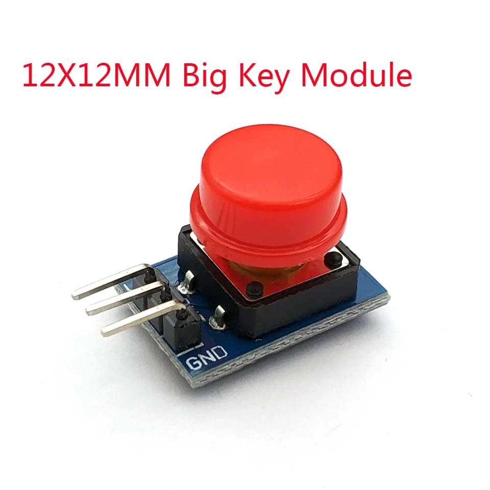 

12X12MM большой ключевой модуль, Большой кнопочный модуль, светильник, сенсорный модуль переключателя с шапкой, высокий уровень выхода для uno