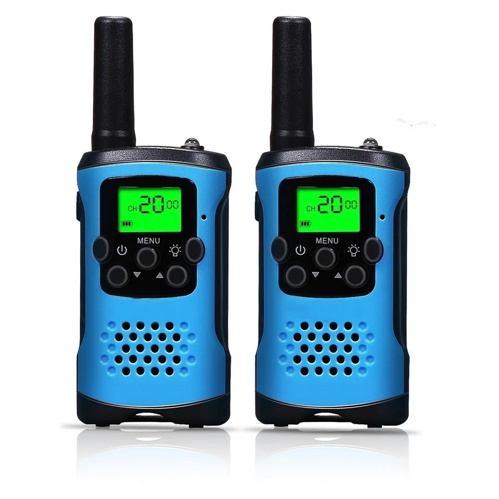 2 способа Детские рации диапазон до 6 км 8/20/22CH FRS/GMRS 400-470 МГц мини игрушечные рации Детские Интерком подарки - Цвет: Blue
