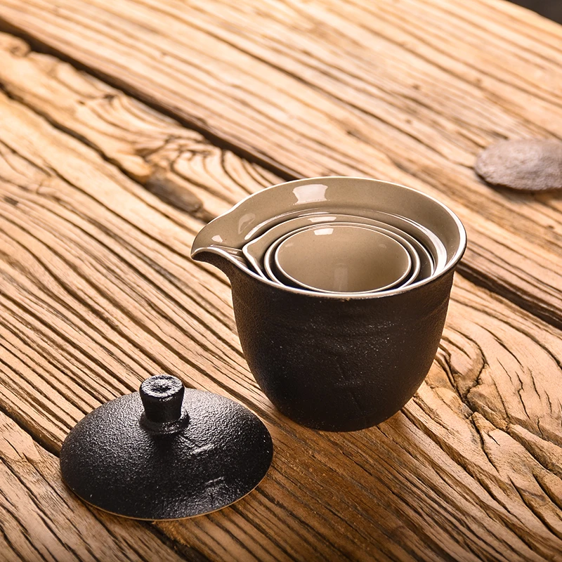 TANGPIN черный керамический чайник gaiwan чайные чашки портативный путешествия Офис чайный набор