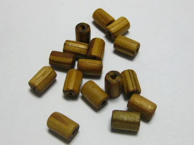400 натуральный узор метро Wood Бусины~ Деревянные 5 х 8 мм