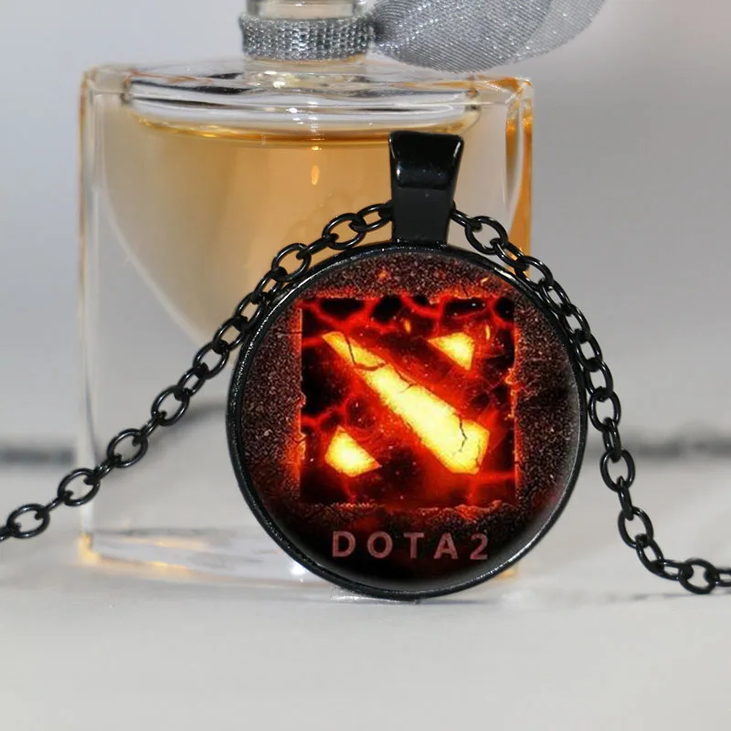 Ожерелье из стекла Dota 2 для мужчин и женщин цепь в форме игры массивное ювелирное