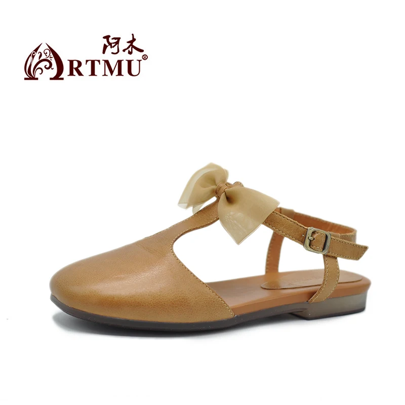 Artmu Оригинальные милые женские сандалии в стиле T-style с бабочкой удобные