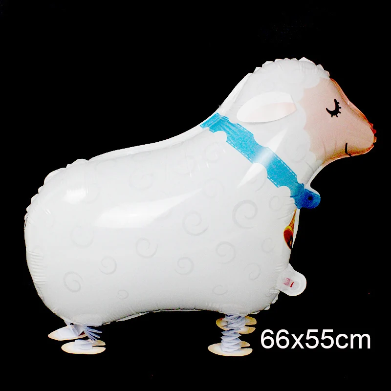 walk sheep KAMMIZAD 50 шт 66*55 см шары для животных Белый ходьбы овец шар ферма День Рождения вечерние украшения детей и взрослых globos - Цвет: walk sheep