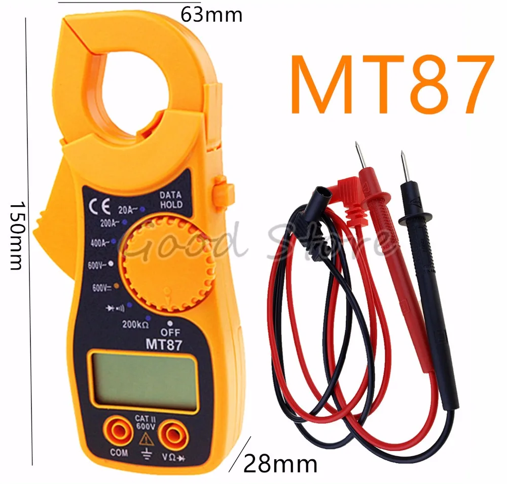 

Цифровой мультиметр-зажим Orange MT87, амперметр, измеритель тока, Зажим постоянного и переменного тока, измеритель напряжения, переходник, изме...