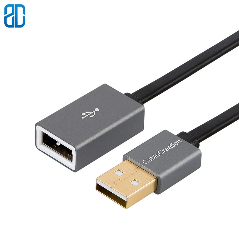 Удлинительный кабель USB 2 0 плоский тонкий A штырь-гнездо 1 66 футов удлинитель для