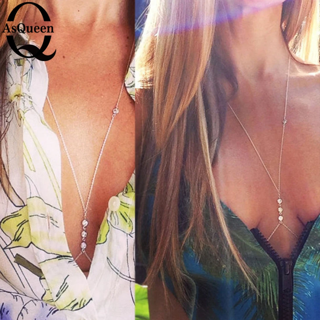 1 шт. модное золотистое/серебристое ожерелье цепочка для бикини|Украшения тела| |