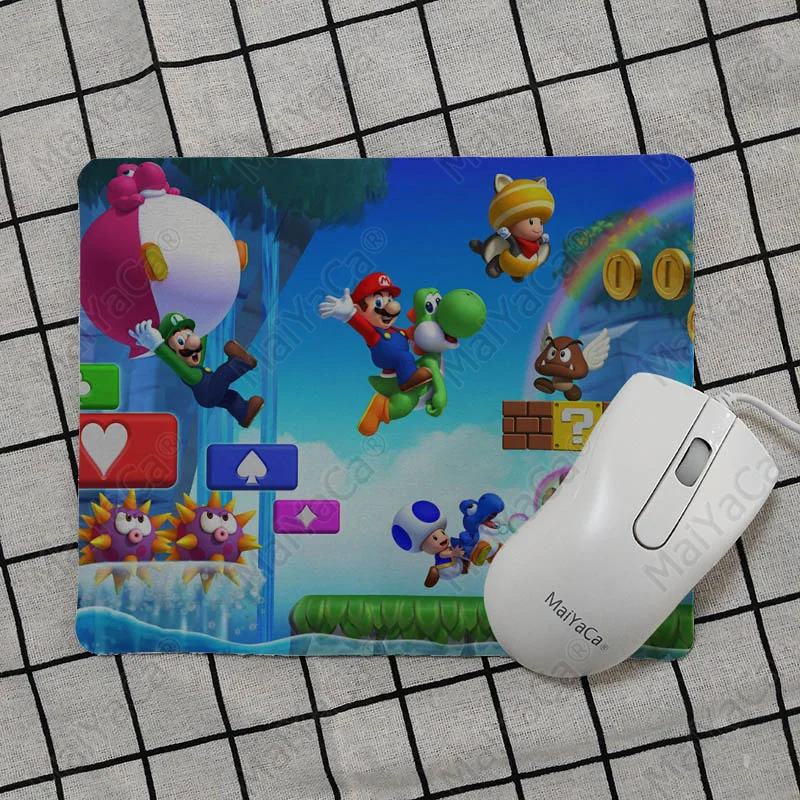 No Lock Edge18x22cm MaiYaCa дизайн super mario bros wii заказной игровой коврик для мыши для ноутбука Гладкий коврик для письма настольные компьютеры мат игровой коврик для мыши - Цвет: No Lock Edge18x22cm