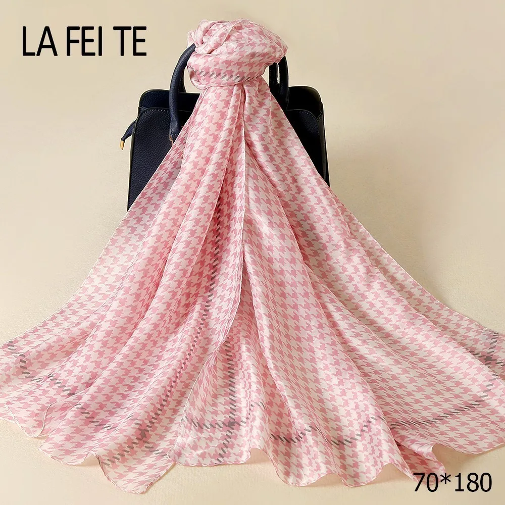 Long Twill Silk Scarf Women Hijab Stole Shawl Foulard Femme Neck Hair Viscose Chiffon Satin For Ladies |