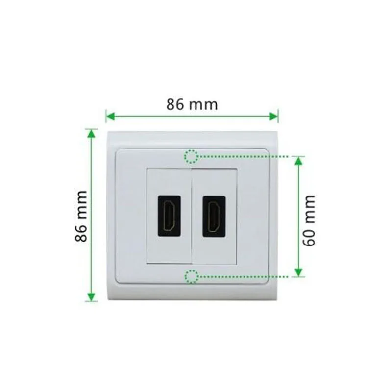 JSJ две HDMI розетки HD версии 2,0 3d 4k ТВ настенная вилка N86-902+ 600+ 600
