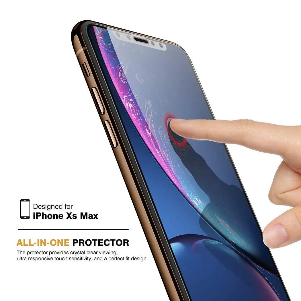 9D черное закаленное стекло для iPhone 7 8 6Plus X XS XR XSMAX Защита экрана для iPhone6S 7 8Plus стекло полное покрытие пленка