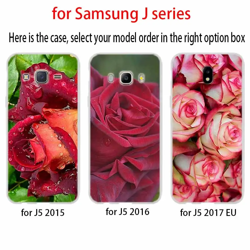 Красивая Роза дизайн для чехол телефона Samsung Galaxy j6 J8 J7 J5 J3 J4 плюс 2018 2017 2016 J610 Prime