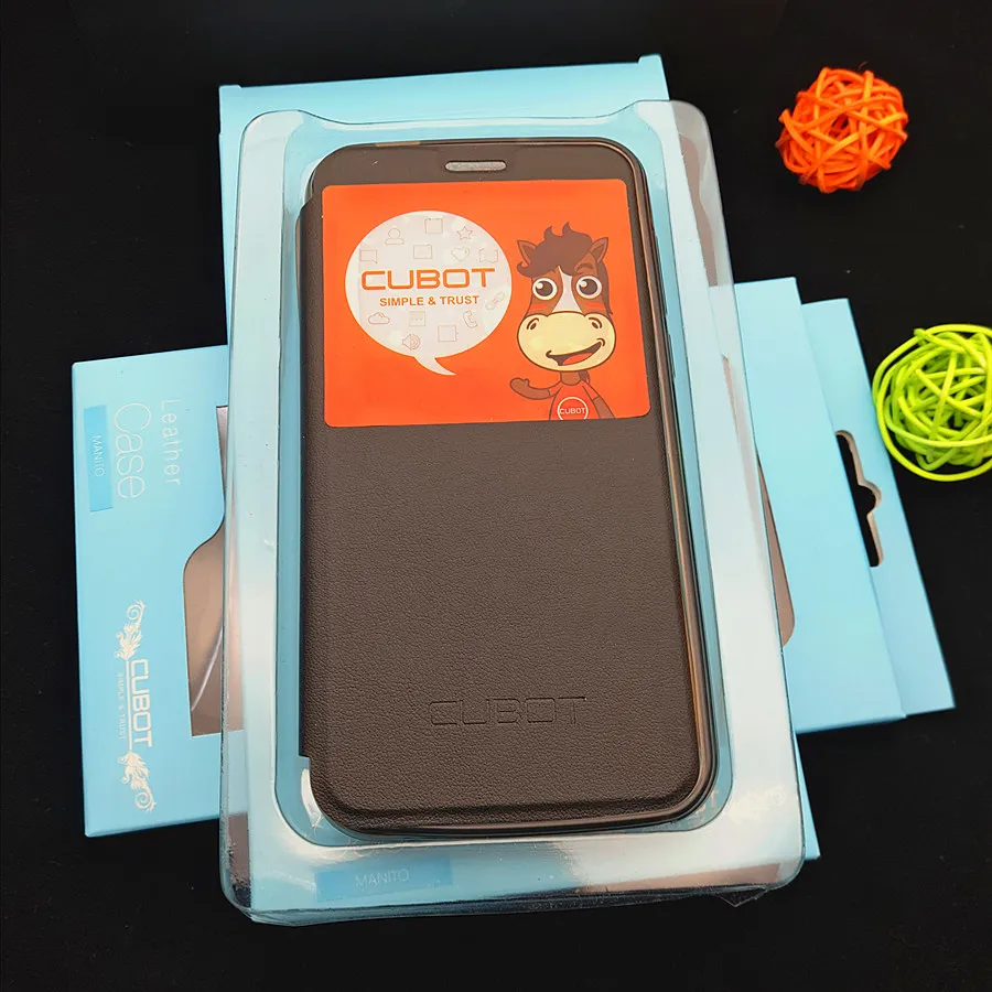 Оригинальный чехол-книжка для Cubot Manito защитный кожаный чехол с окошком Сменный