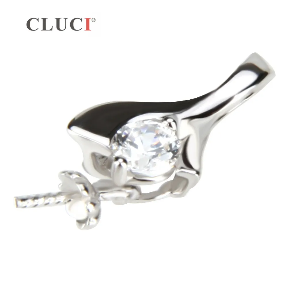 CLUCI S925 подвеска с геометрическим жемчугом Серебряные Подвески для изготовления