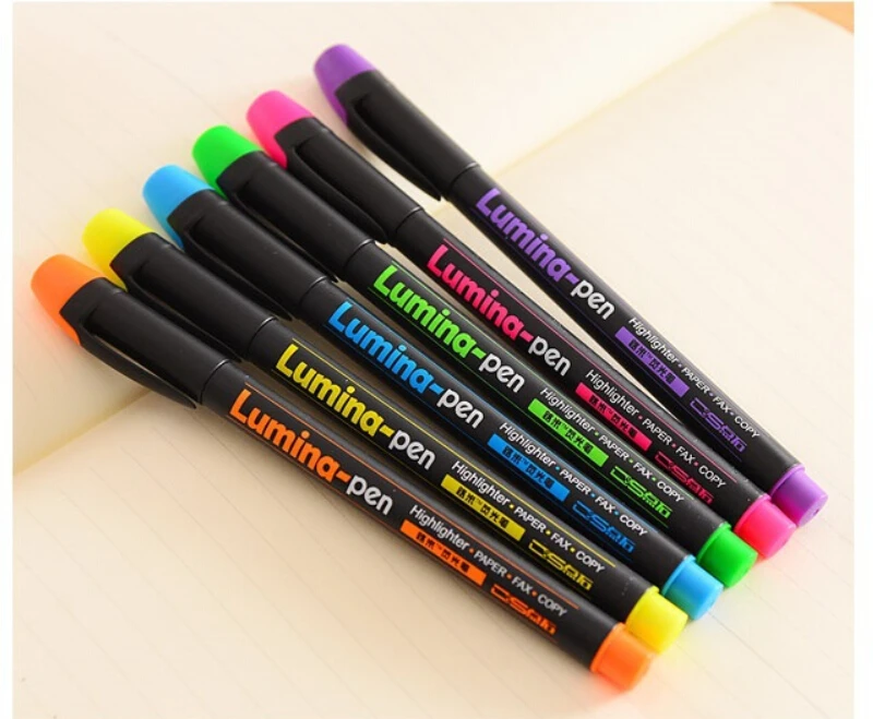 6 цветов/комплект маркер хорошего качества для факсимильной бумаги ручка