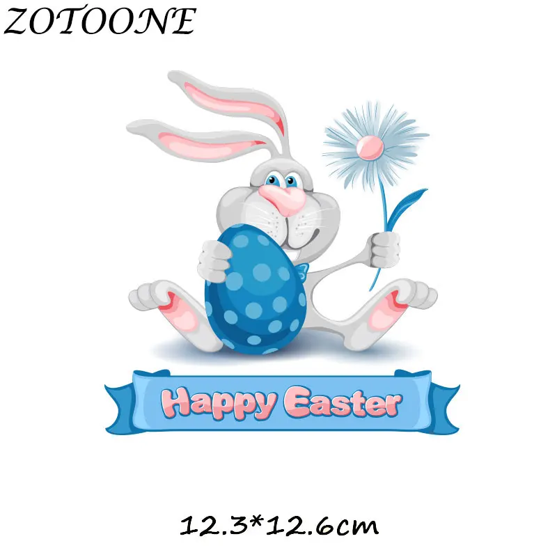 ZOTOONE DIY термопереводные железные Пластыри для одежды яйцо наклейки кроликов на одежду утюжок на передачу Аппликация детская одежда