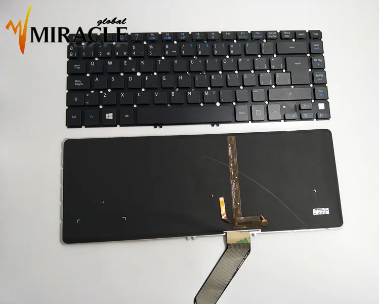 Ремонт вам жизнь Клавиатура для ноутбука Acer Aspire V5 V5-471 v5-471g v5-471p SP Испанский макет с подсветкой новые оригинальные
