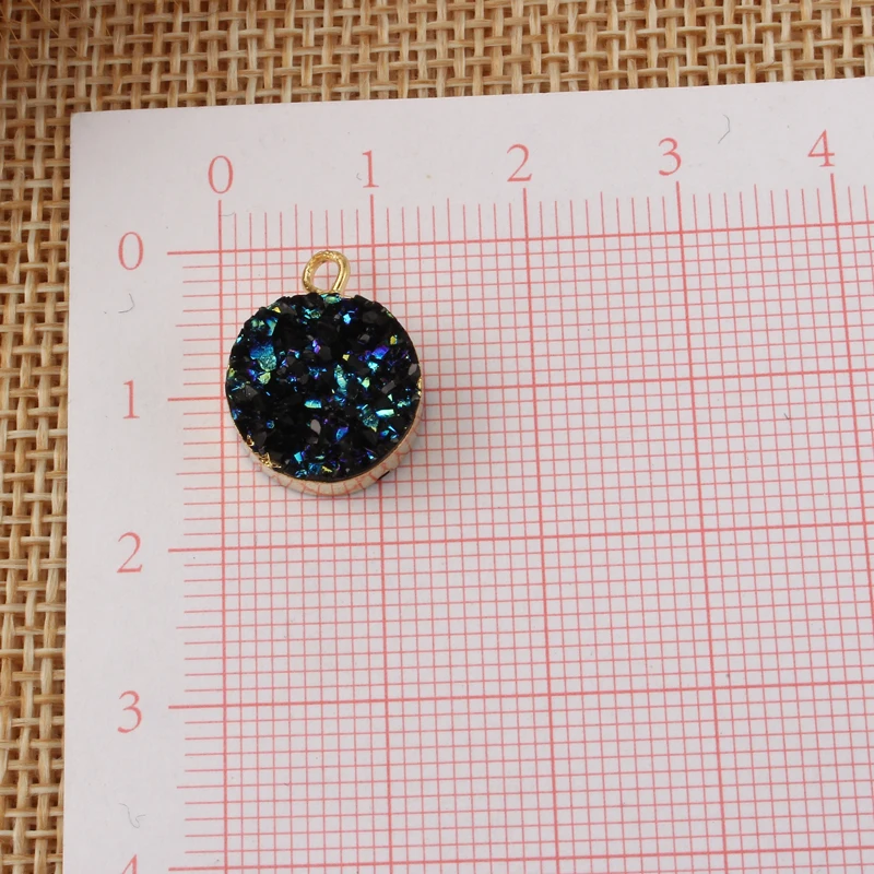 2 шт. геометрический круглый Треугольник Кулон камень из смолы Сделай Сам карфт