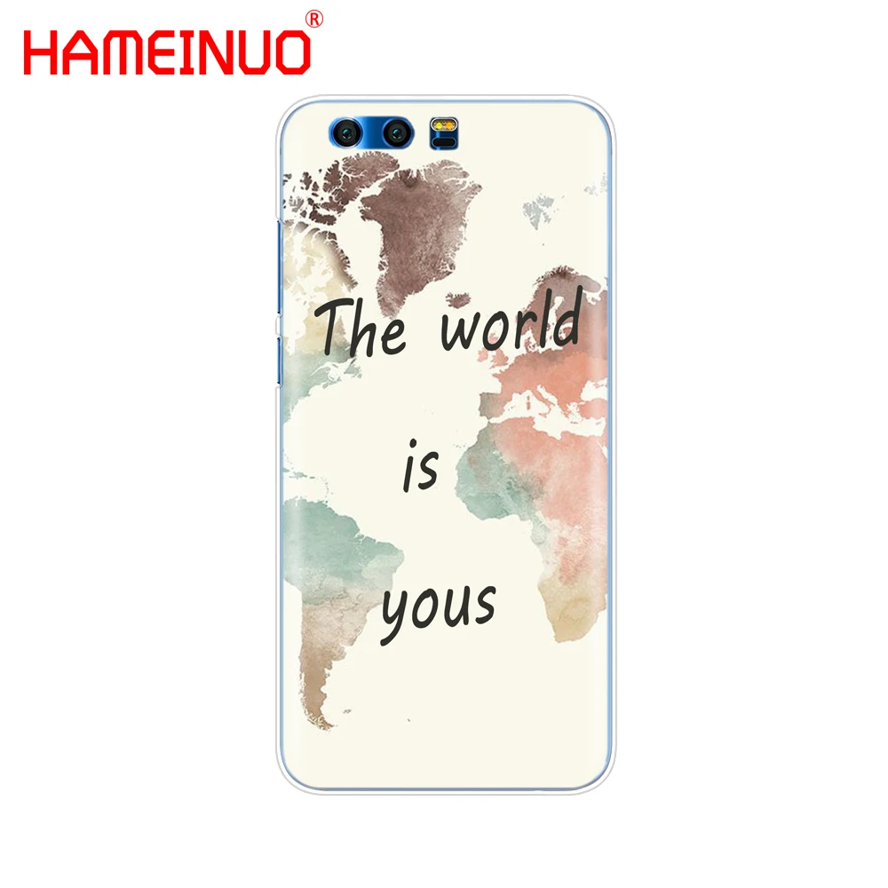 HAMEINUO World Map Travel Plans Cover phone Case for Huawei Honor 10 V10 4A 5A 6A 7A 6C 6X 7X 8 9 LITE | Мобильные телефоны и
