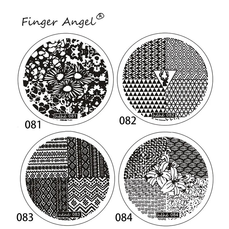 Finger Angel 1 шт. пластины для штамповки ногтей штамп изображения пластырь прекрасный с забавным мультяшным дизайном DIY шаблоны для ногтей круглый Маникюрный Инструмент