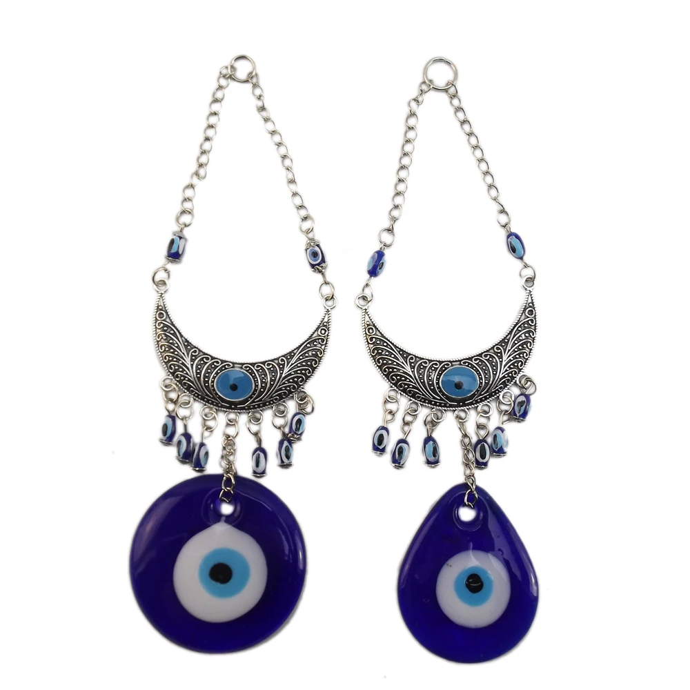 Голубой глаз стеклянный амулет счастливый браслет ручной работы довольно