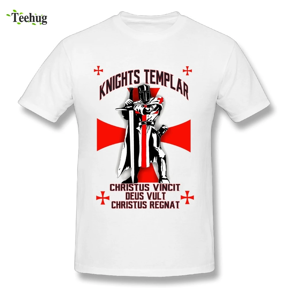 

2018 Retro Men Knights Templar T Shirt 100% Cotton Homme Tee Shirts Casual Camiseta