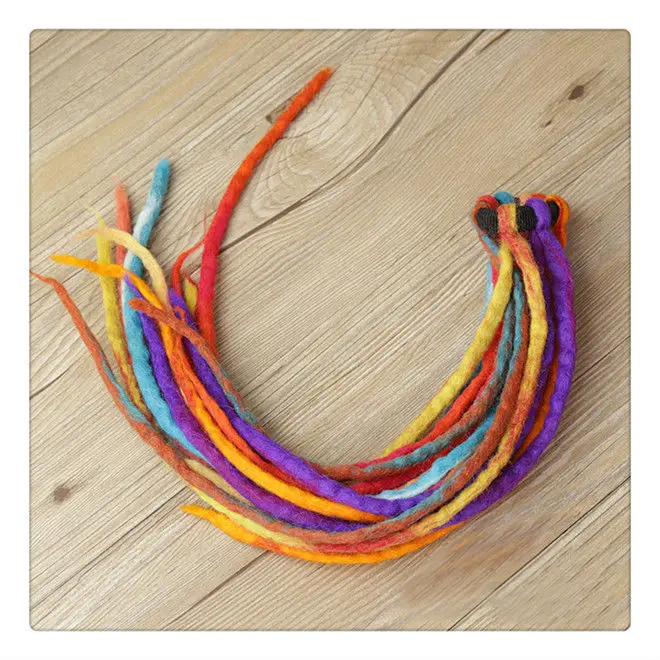 Caribbean Dreadlock пиратский парик ручной работы из чистой шерсти дреды повязка для волос DIY маскарадный костюм аксессуар