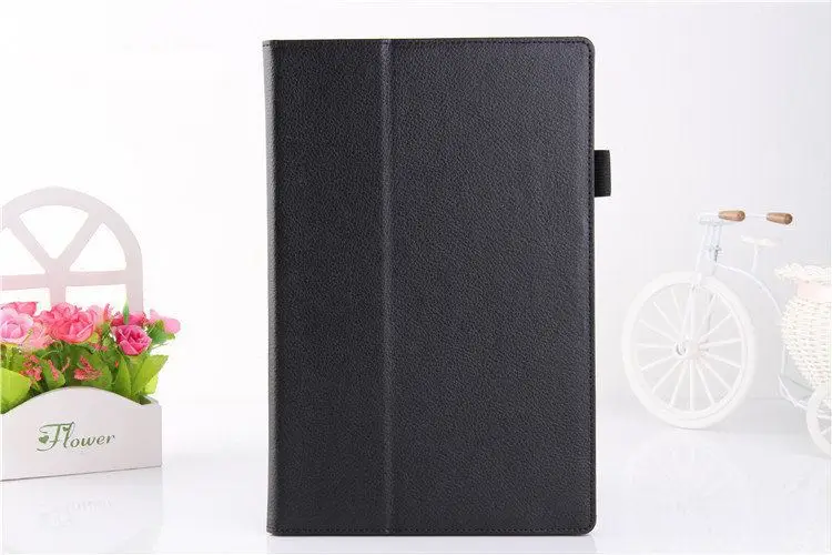 Кожаный защитный чехол-книжка с подставкой для sony Xperia Z Z1 tablet 10,1 дюймов чехол для sony Xperia Z2 чехол для планшета - Цвет: Черный