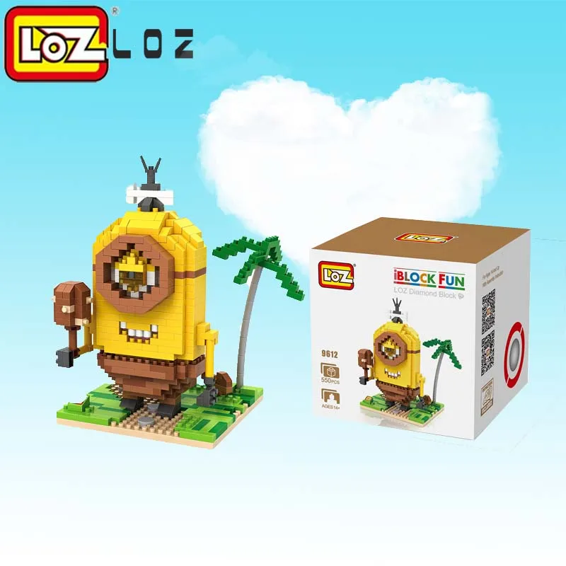 Stone Age Minion LOZ Hero серия DIY фигурки строительные блоки Dimond экшн-модель подарок на день рождения игрушки для детей мальчиков 9607 - Цвет: Stone Age Minion