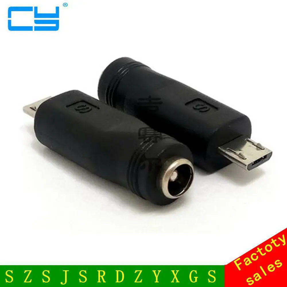 

Micro USB Male to DC Power Jack 5.5 2.1mm Charge Adpter for Cell Phone & Tablet