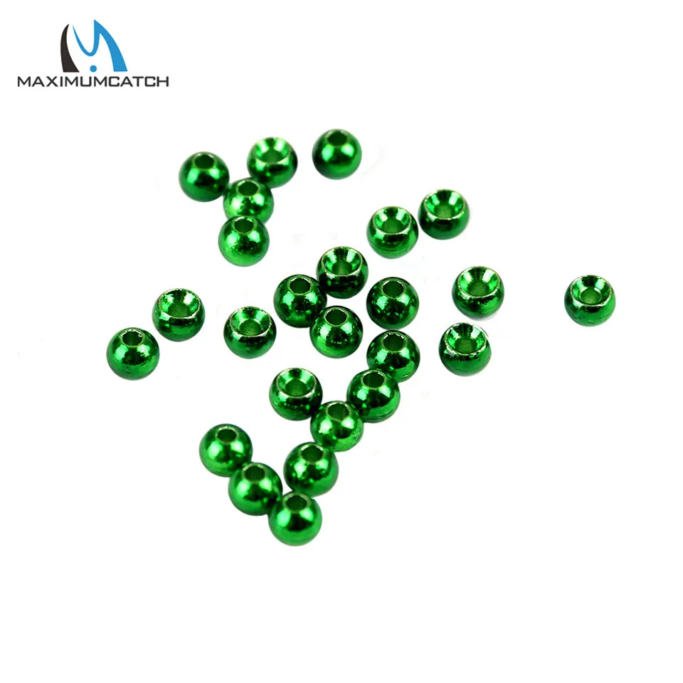 Metalic Green 25pcs Maximumcatch Nymph мухобойные шарики 25 штук 4,6 мм вольфрамовые мухобойные шарики материал для завязывания мух - Цвет: Metalic Green 25pcs