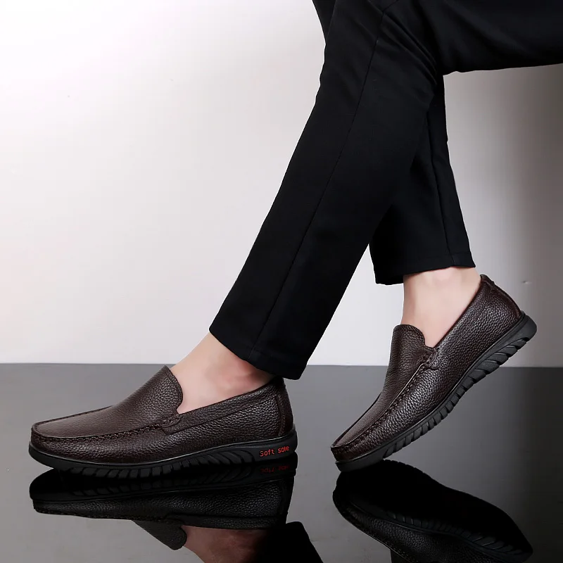 Мужская обувь удобная мужская повседневная из натуральной кожи Chaussures на плоской