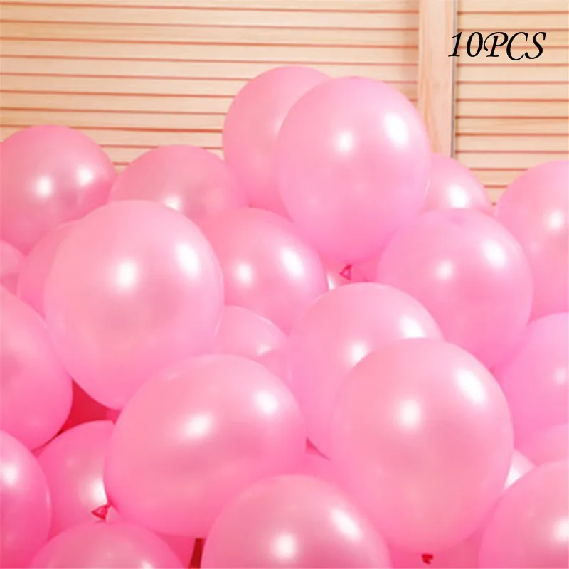 pink 10 шт. 1,5 г латексные шары с жемчугом на день рождения 10 шт. Надувное свадебное украшение воздушные шары с днем рождения - Цвет: pink