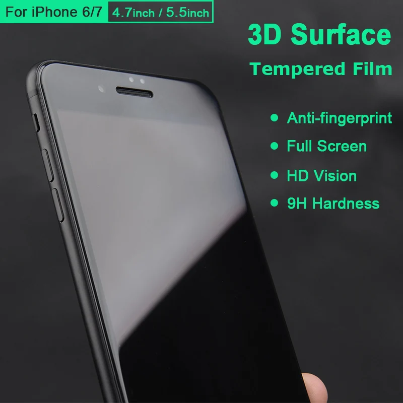 3D Изогнутые поверхности полное покрытие Экран закаленное стекло Плёнки для iPhone 6