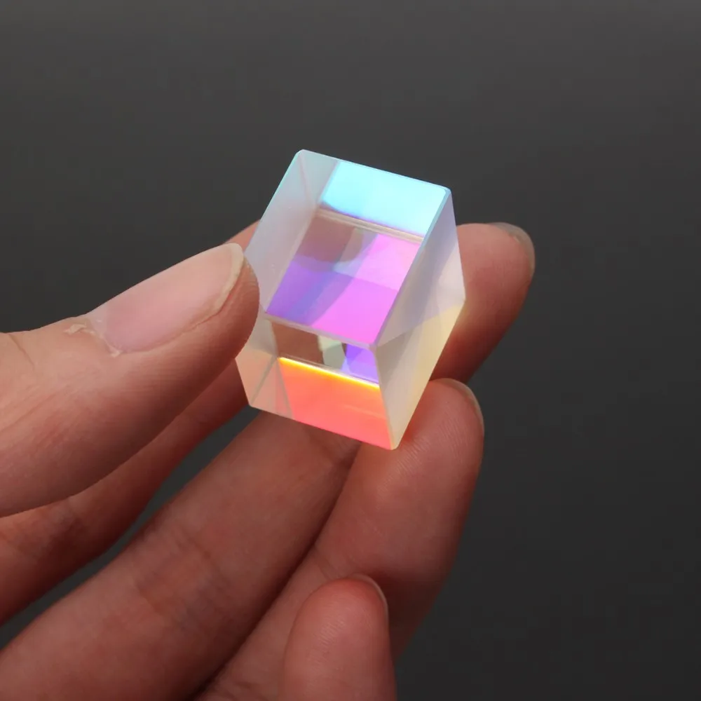 Многоцветный 5 шт. 2X2X1,7 см бракованная крестообразная дихроичная X-кубическая Призма RGB Combiner или сплиттер для вечерние украшения дома