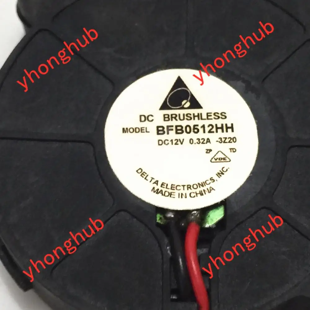 Delta Electronics BFB0512HH DC 12V 0.32A 50x50x15 мм 2 провод Сервер охлаждающий вентилятор|Кулеры и