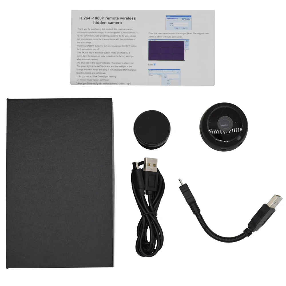 Новая беспроводная мини-камера 1080P WIFI P2P поддержка движения Detectio Max 128G Micro TF карта