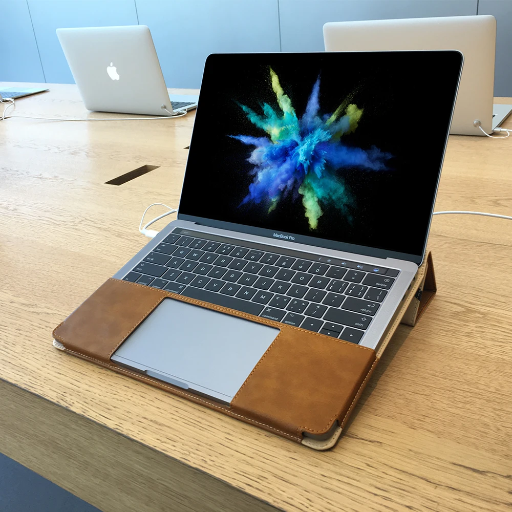 Jisoncase, роскошные чехлы для ноутбуков MacBook Pro retina 13 15 дюймов, Портативные Сумки из искусственной кожи для Macbook Pro с сенсорной панелью