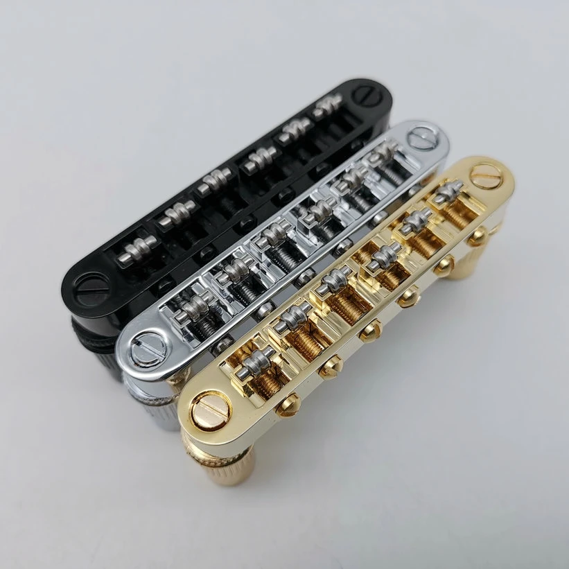 1 компл. Хром серебро золото РОЛИК седло Tune-O-Matic электрогитара мост для LP SG электрогитары(BM003) Сделано в Корее