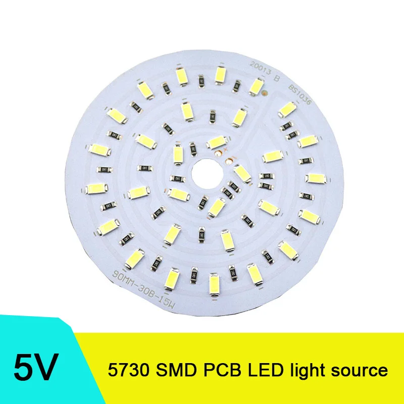10 шт./лот 5 в светодиодный источник SMD5730 PCB светильник 100LM/W лампа 3 Вт 5 Вт 7 Вт 9 Вт 12 Вт 15 Вт 18 Вт 24 Вт 36 Вт Светодиодный светильник для кемпинга/Домашний Светильник ing