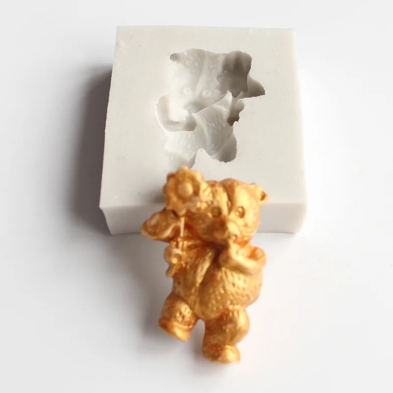 

Bear Fondant Silicone Mold Flowers Chocolate Mould Pastry Baking Cake Decorating Tools Candy Biscuits Molds