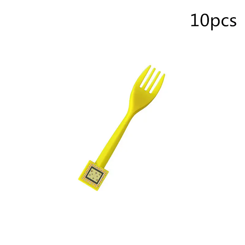 10 шт./лот товары для вечеринок с Пчелкой одноразовый пластиковый нож/вилка/ложка