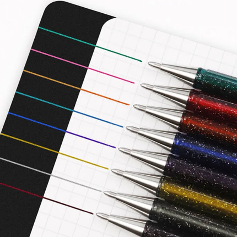 Гелевая ручка PENTEL с блестками двухцветная 1 0 мм | Канцтовары для офиса и дома