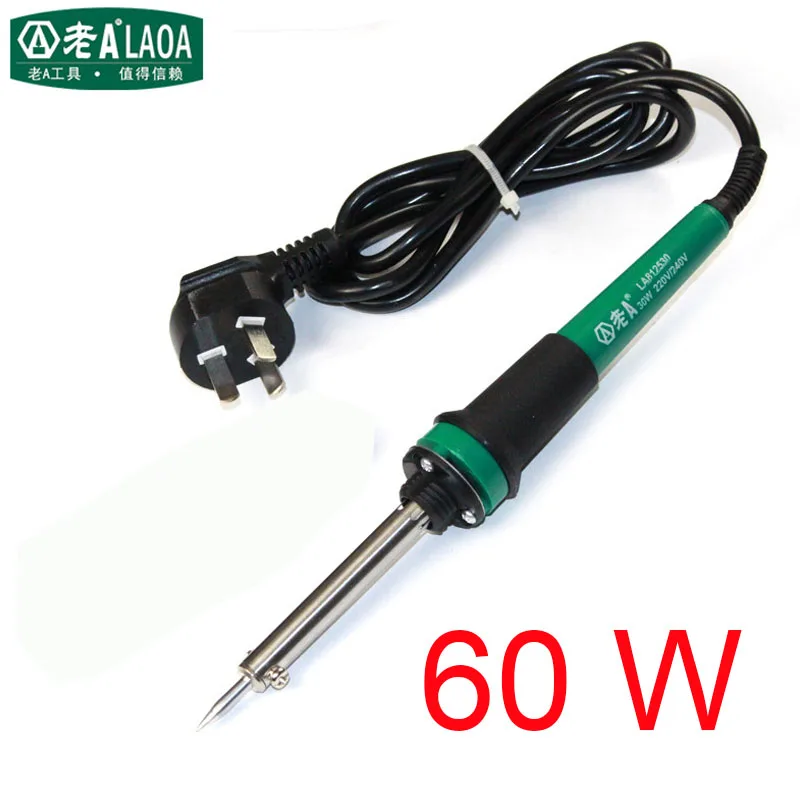 60W Electric iron LAOA 30 Вт/40 Вт/60 Вт Электрический паяльник высокое качество паяльные инструменты нагревательный сердечник длительный срок службы - Цвет: 60W Electric iron