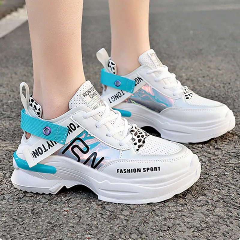 Модная женская повседневная обувь из сетчатого материала леопардовая расцветка