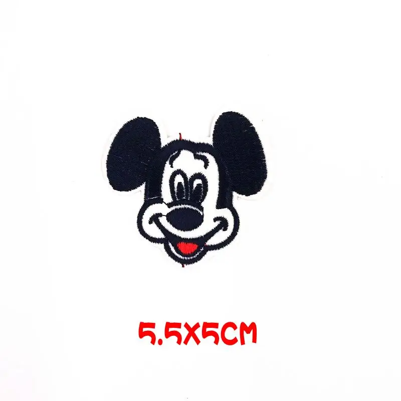 Темно-синий Мультфильм 1 шт. Микки Минни Дейзи Дональд Круг вышитые блестками патч на пришивные аппликация Одежда, обувь, сумки DIY патчи - Цвет: Темно-синий